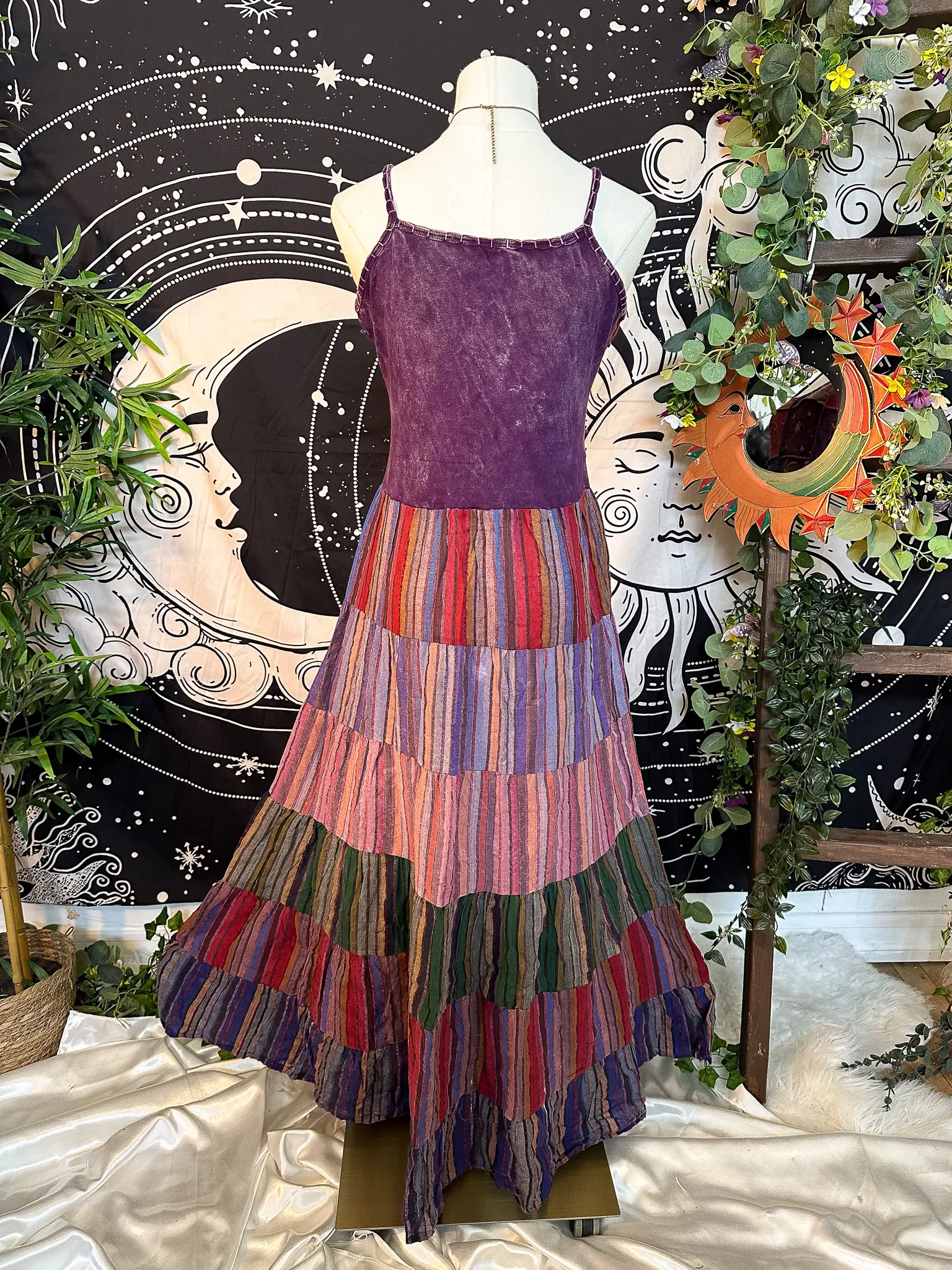 Patchwork Flowy Cotton Dress, Handmade Long Maxi Dress, Cottage Core  Whimsical Earthtone Outfits, Hippie Fashion,Boho Gypsy Sleeveless Dress -  TikTok Shop