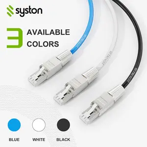 SYSTON Cat8 Ethernet Patch Cable 40Gbps 2000MHz High-Speed, Heavy Duty 22AWG 4-Pair S/FTP Braided Shielded, CMR/CL3R/FT4 Riser-Rated, In-Wall & Outdoor, LAN Cable for Gaming/PC/PS5/Xbox/Modem/Router, PoE++ Ready, UL/ETL