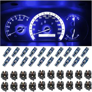 20PCS Car Dashboard T5 LED Lights, Super Bright Auto Instrument Panel 3030-3SMD Bulb Replacement, Vehicle Gauge Cluster Indicator Accessories, Universal for RV, SUV, Truck (Blue)
