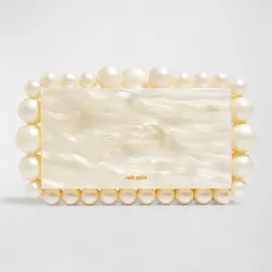 Cult Gaia Eos Box Clutch in Pearl for rent
