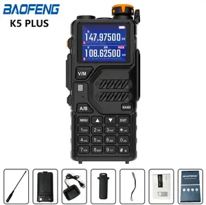 BAOFENG K5 Plus Walkie Talkie Long Range, Long Distance Two-Way Radio, Handheld Amateur Radio with Copy Frequency, AM, USB-C Charging, NOAA Weather Receiver for Outdoor, Audio and Video Products（1 Pack）