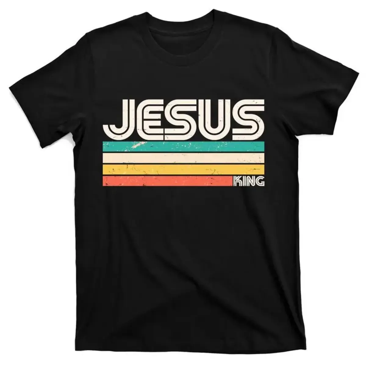 Vintage men Jesus King T-Shirt Cotton Menswear graphic tees for men