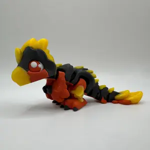3D Printed Articulated Velociraptor – Cute & Poseable Dino by Layers In Green | Printed by Golden3DPrintz