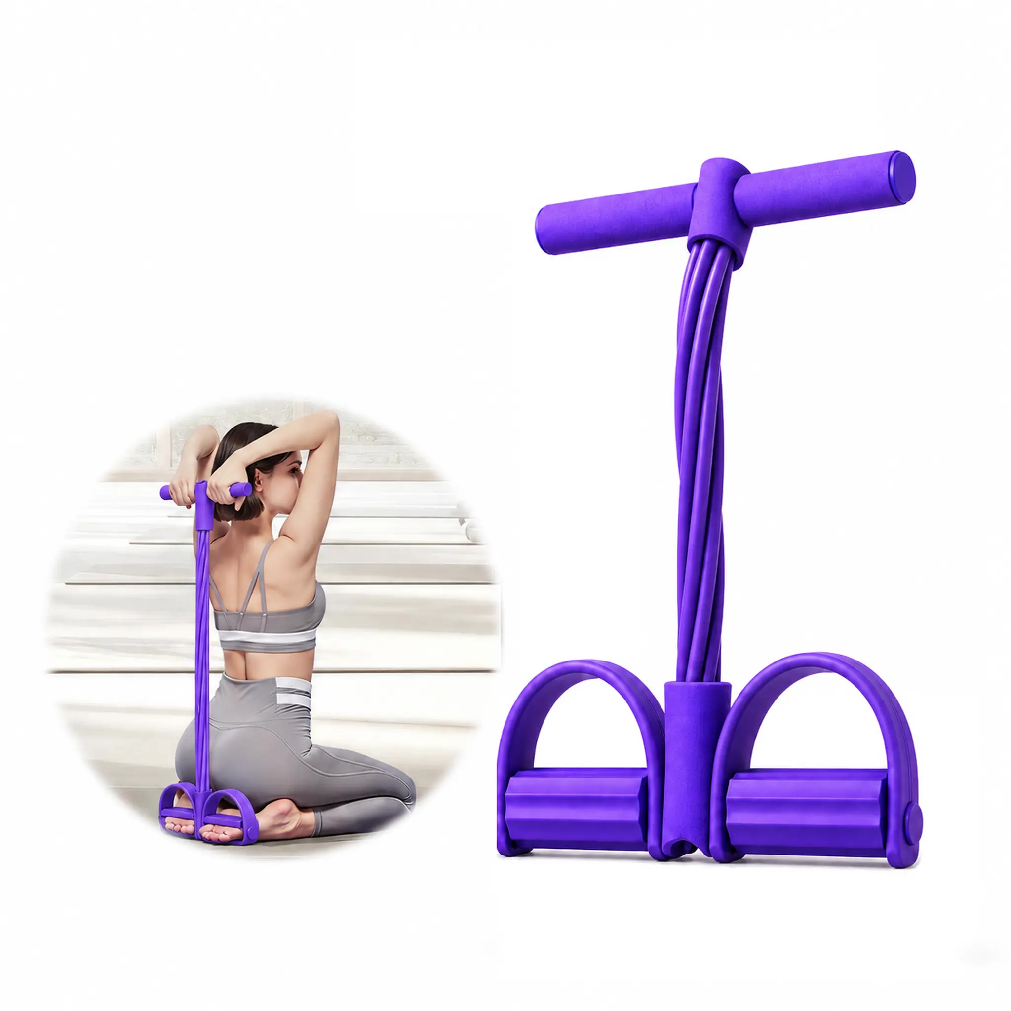 NEW Pilates Bar Kit with Resistance Bands, Resistance Band Bar, Portable Home Gym Equipment, Full Body Workout Set for Arms, Core, Legs and Glutes