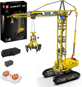 Mould King 17059 Crawler Crane Advanced Building Kit, MOC Mobile Crane Heavy-Duty Truck Sets to Build, APP Control Large Engineering Vehicles, Construction Model Toy (1731 PCS)