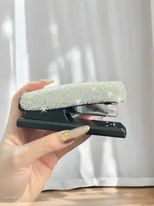 Luxury Rhinestone Stapler, Portable Handheld Multi-Function Stapler, High Aesthetic Desktop Beauty, Office Desk Accessory