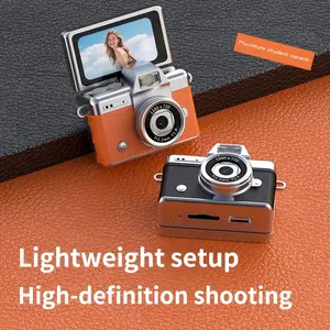 Mini Camera with Flip Screen for Selfies - 1080P Keychain Camera In Macaron Pastel Colors, W/TF Card Slot, Perfect for Vlog & Gift (Valentine's/New Year), Cute Gadget for Students, Bestie Gift