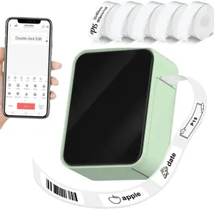 Portable Bluetooth-compatible Label Maker, 1 Set USB Rechargeable Label Printer with Label, Label Maker for Home & Office