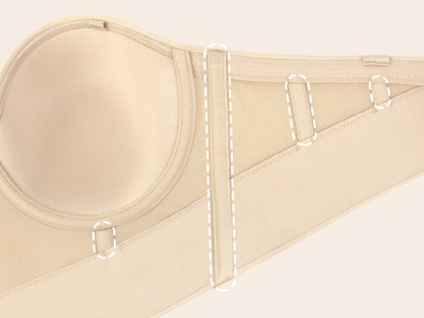 HSIA Seamless Iris Longline Strapless Bra for Plus Size Women - Longline Corset Adjustable Anti-Slip Support Corset Bustier Bandeau for Large Busts, Hand Wash Only, Smooth Plus Size Fashion Womenswear