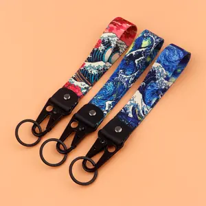 Car Decoration 1pcs Japanese Oil Painting Keychain Eagle Beak Key Tag For Motorcycles Cars Holder Hang Rope Key Ring Fashion For Friends Gifts cool car accesories scents  from  above  shop selfie stick sport drift Adjustable Universal Right Hand Drive mat