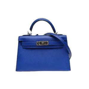 Pre-owned HERMÈS leather Tote Bags 【DIZ】Kelly Mini II 2014 Bleu Électrique(7T)P226056098