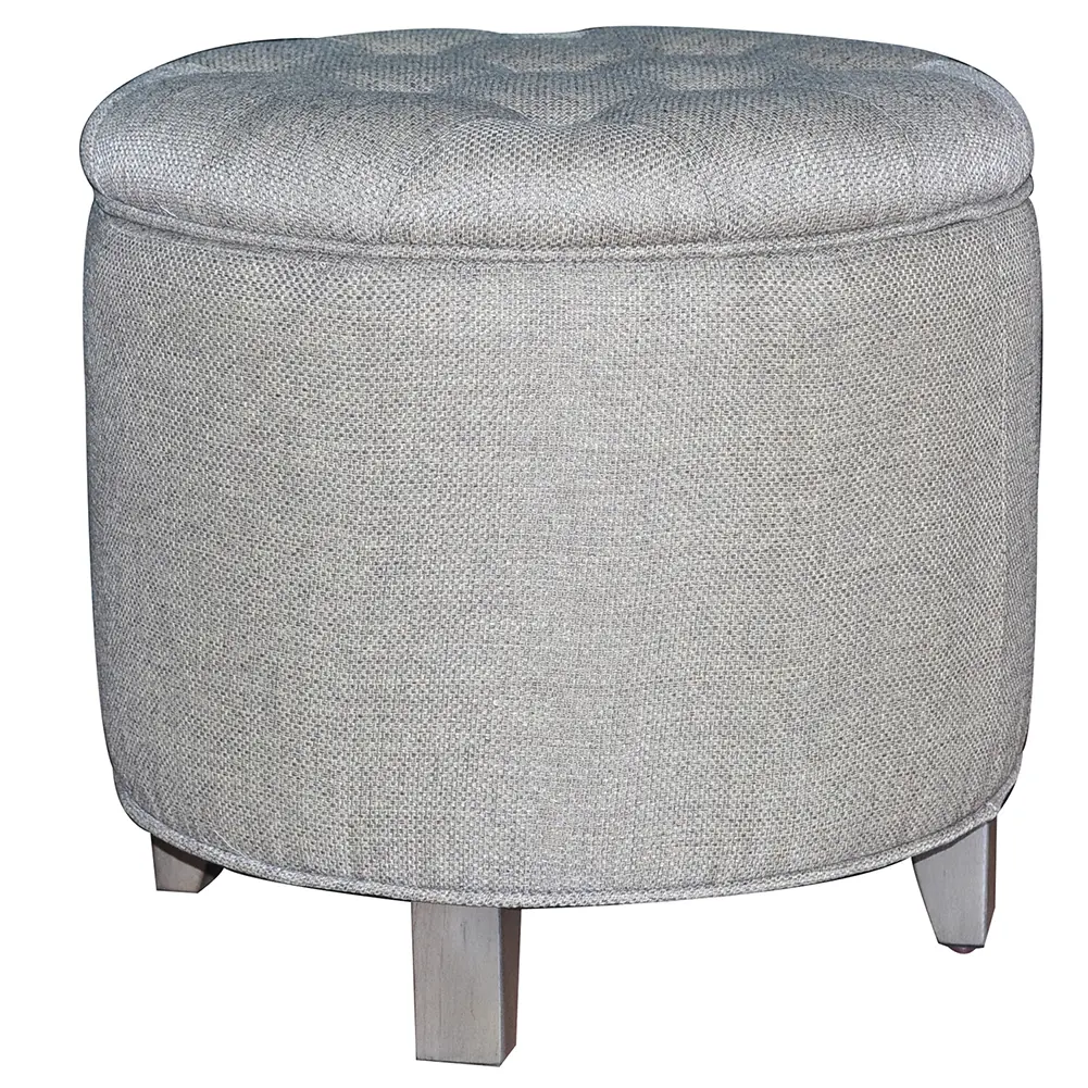 Savannah Linen Shoe Ottoman 21.25 X 21.25 X 20.25