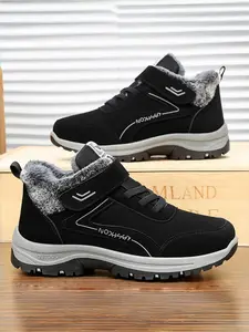 Cotton shoes winter women's couple plus plus size women's boots Velcro cotton boots with plush thick snow boots