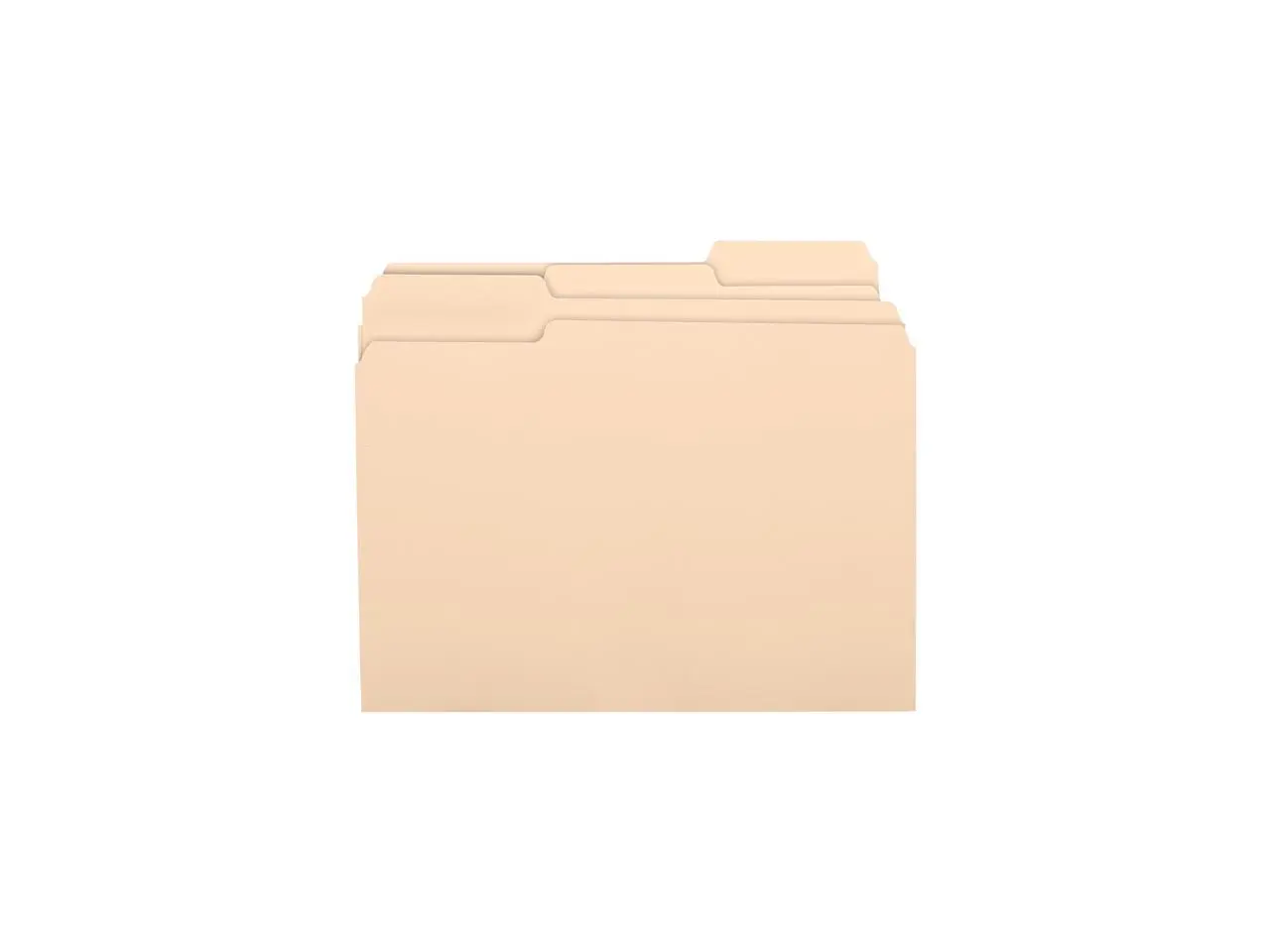 Business Source 17525 1/3 Cut Recycled Top Tab File Folder - 8.50" Width x 11" Length Sheet Size - 0.75" Expansion - 1/3 Tab Cut - Assorted Position Tab Location - Manila - 100 / Box, 1Box