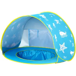 JungleDove Summer Beach Tent for Toddlers – Pop-Up Pool Tent with UV Protection, Portable Sun Shelter & Carry Bag for Outdoor Fun