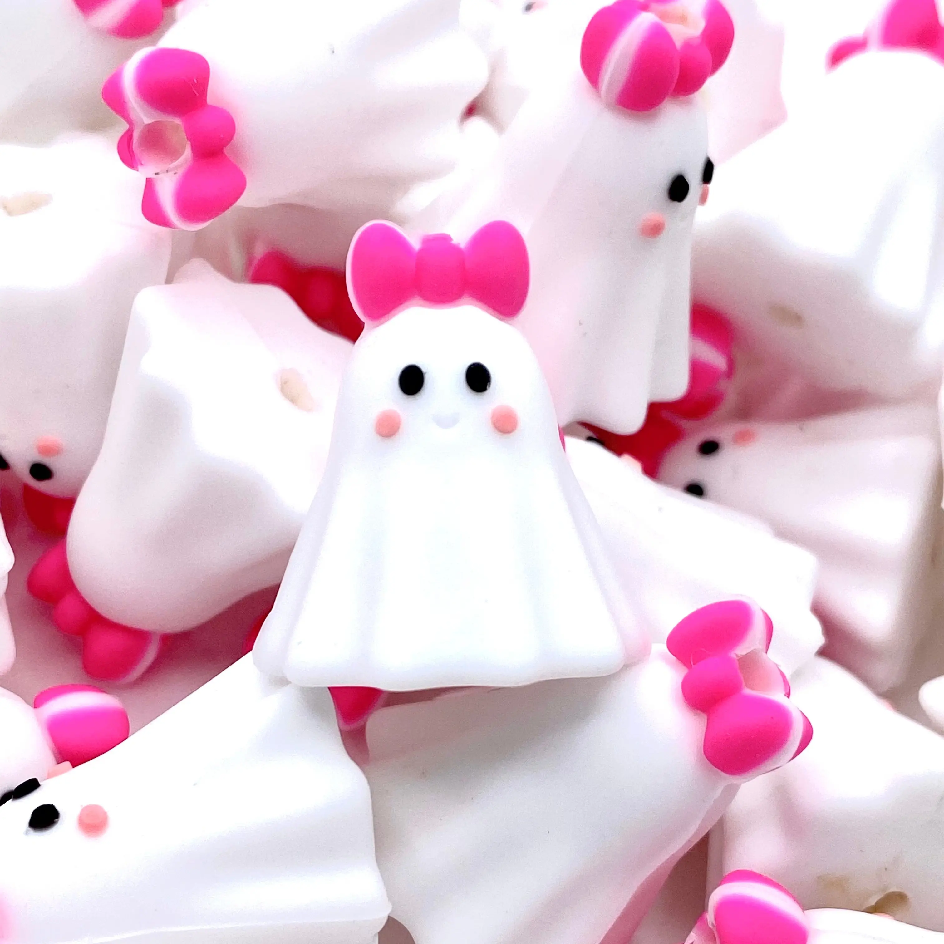 1pc Booo-tiful 3D Ghost Silicone Focal Beads | Halloween Theme Beading & Crafting DIY
