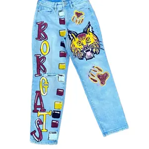 Custom Painted Women's Denim Jeans - Women's Womenswear