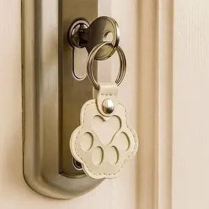 3 Pcs Pet Paw Shaped Leather Keychain Pet Memorial Gift For CollectingCat and dog hair keychain hanger creative pet cat and dog hair decoration for pet owners，Ideal Pet Key Pendant for Fur Babies sympathy motion-activated stimulation toy sale memory