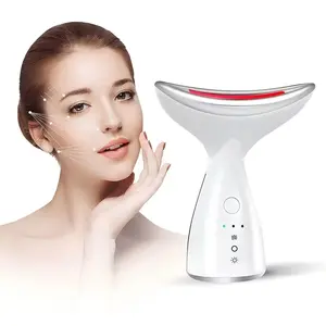 3 Color Light Facial Massager, Red Light Therapy Facial & Neck Massage Tool, Professional Facial Skin Care Tool for Women, Facial Beauty Massagers
