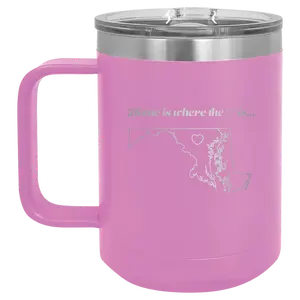 Maryland Heart 15 oz Mug | Light Purple