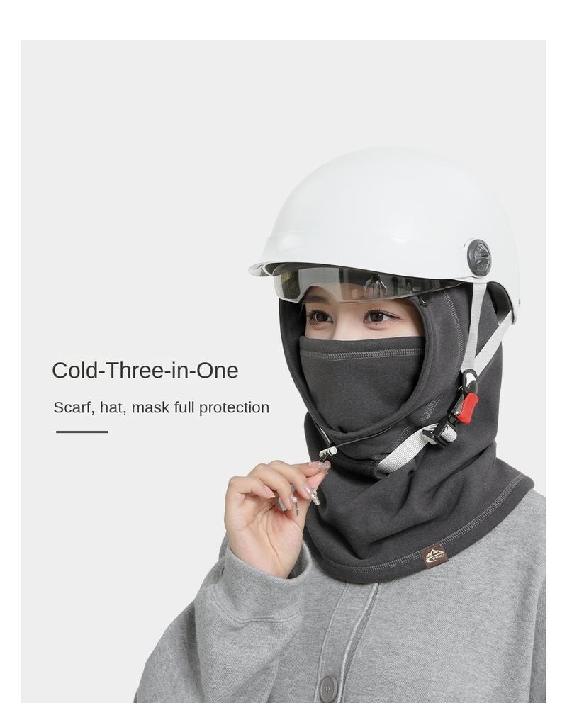 New cycling face mask, hat, scarf integrated, women's winter cycling warm, windproof, and cold resistant neck cover, men's head cover