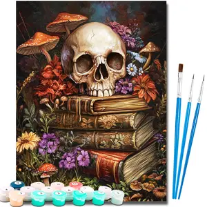 Paint by Number Kits for Adults Beginners, Easy Acrylic Simple Paint by Number Kits, DlY Watercolor Paint by Numbers Kits on Canvas Without Frame for Home Wall Decor Home Decoration 16x20inch