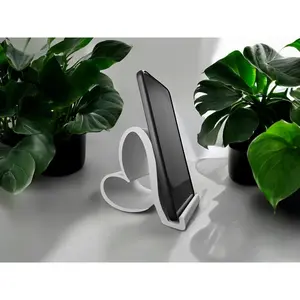 Heart Shaped Phone Holder: Minimalist Desk Mount