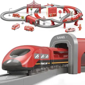 Model Train Toy Set with Tracks, Cars & Accessories – Perfect for Enthusiasts, Imaginative Play & Creativity For Ages 3+