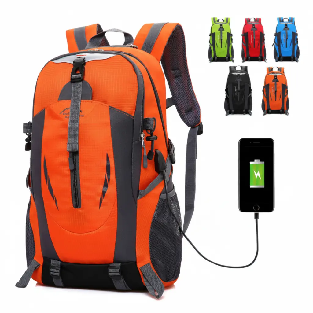 Large-Capacity USB Charging Outdoor Backpack