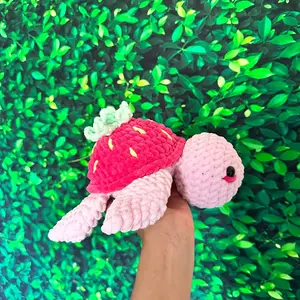crochet strawberry turtle