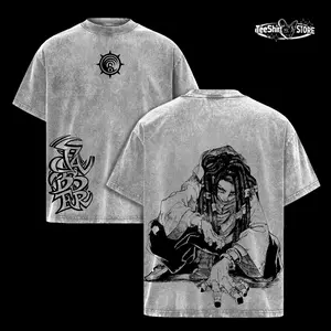 Jabber Wonger Gachiakuta Anime Double Printed Vintage Washed Tee – Oversized Heavyweight Cotton T-Shirt, Unisex Anime Manga Streetwear Gift For Anime Fan Lover