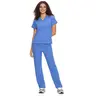 COZYSCRUBS Women's  DawnDusk Medical Workwear Set - V-Neck Shirt, Straight Leg Pants, 9 Pockets, Easy Care, Cozyfit Women's Clothes Uniforms Basic