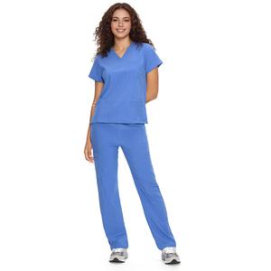 COZYSCRUBS Women's  DawnDusk Medical Workwear Set - V-Neck Shirt, Straight Leg Pants, 9 Pockets, Easy Care, Cozyfit Women's Clothes,summeroutfits,vacationoutfits,bathingsuitwomenset,beachoutfits