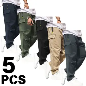 Casual Comfort Breathable Straight Leg Work Pants 5 Pack - Versatile & Comfortable Fit for All-Day Wear