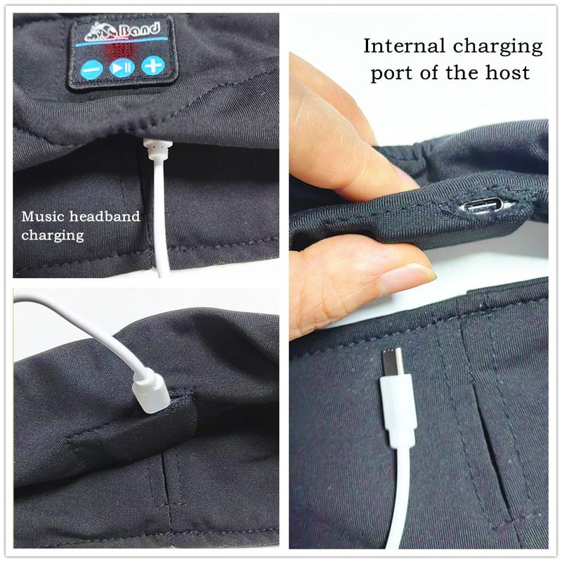 New Foldable Wireless Bluetooth Sleeping Headphones with Eye Mask for Side Sleeper Sports, for Work and School - Best Gift for Women Audio Charging