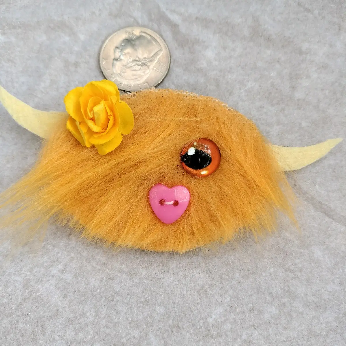 Handmade Highland Cows pin or magnet