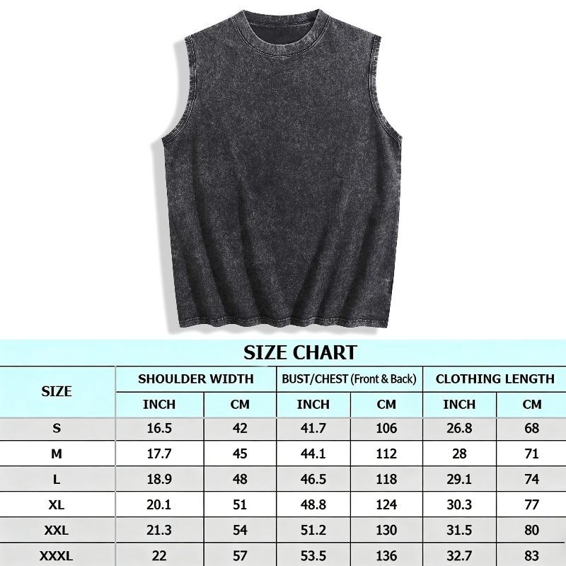 Men's Washed Sleeveless Tank Tops 4-Pack - Plain, Foldable, Raw Edge, Broken-In Soft Cotton Vests, Vintage Distressed Crewneck, Oversized S-3XL, Layer Under Hoodies, Casual Summer Menswear