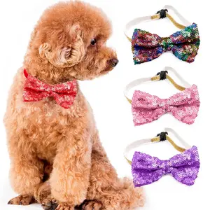 Pet cat dog collar accessories pet bow tie holiday party decorations