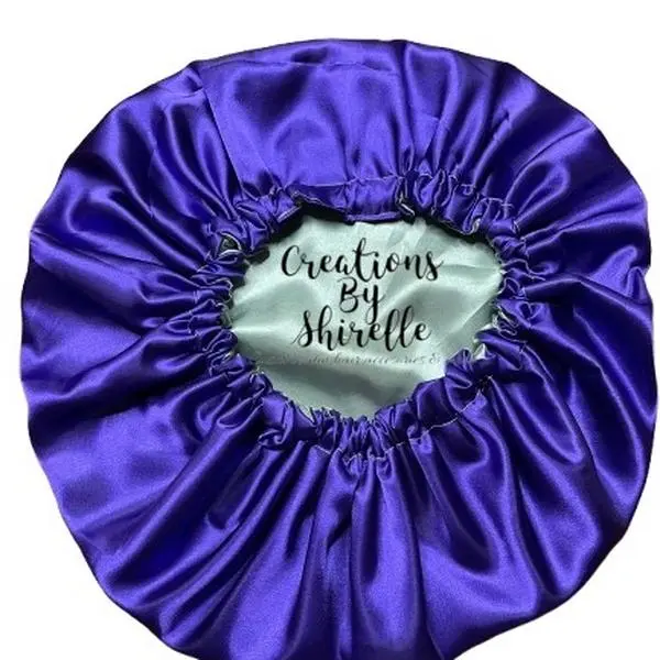 Creations By Shirelle Solid Reversible Satin Bonnet for Hair Protection Against Damage and Frizz Gentle on Hair Moisturizing and Heat Resistant