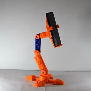 Robotic Style Phone Holder - Orange Stand with Smartphone Mount for Cellphone Protection