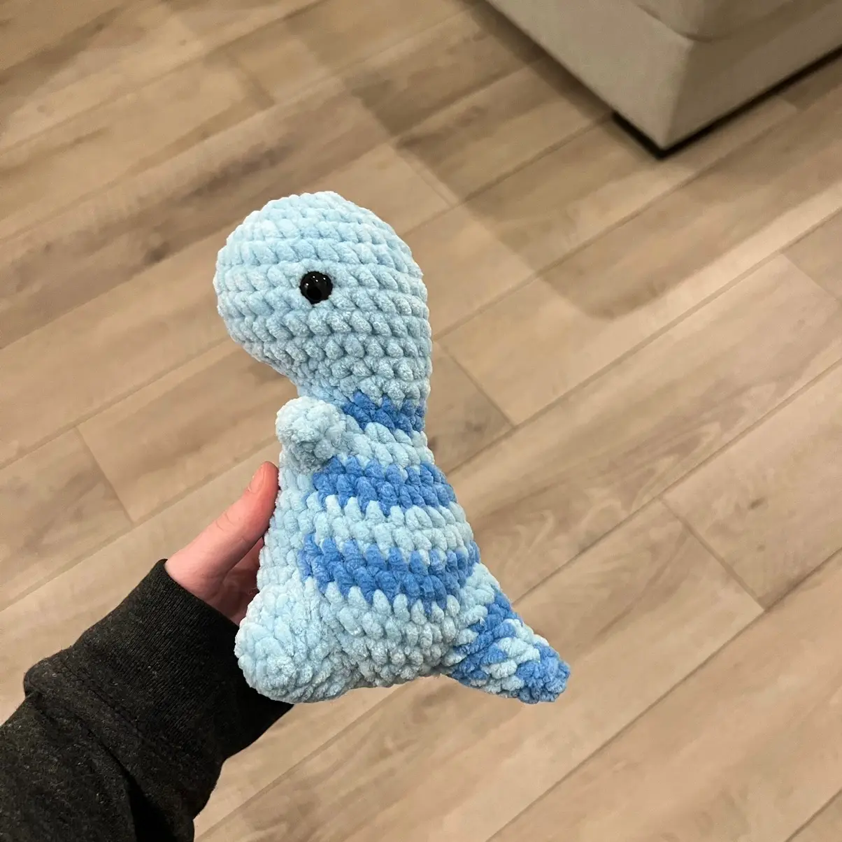 Soft and Cuddly Crochet Baby Dino - Intricate Design for Imaginative Playtime Fun