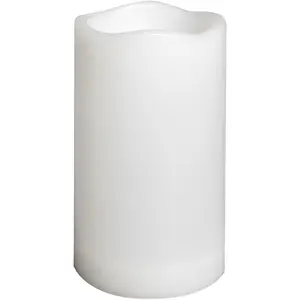 Outdoor Flameless Pillar Candle with Timer  Operated Electric LED Candle Set for   Decor Party Wedding Supplies Garden Halloween Christmas Decoration, 1 Pack, 3" x 5"