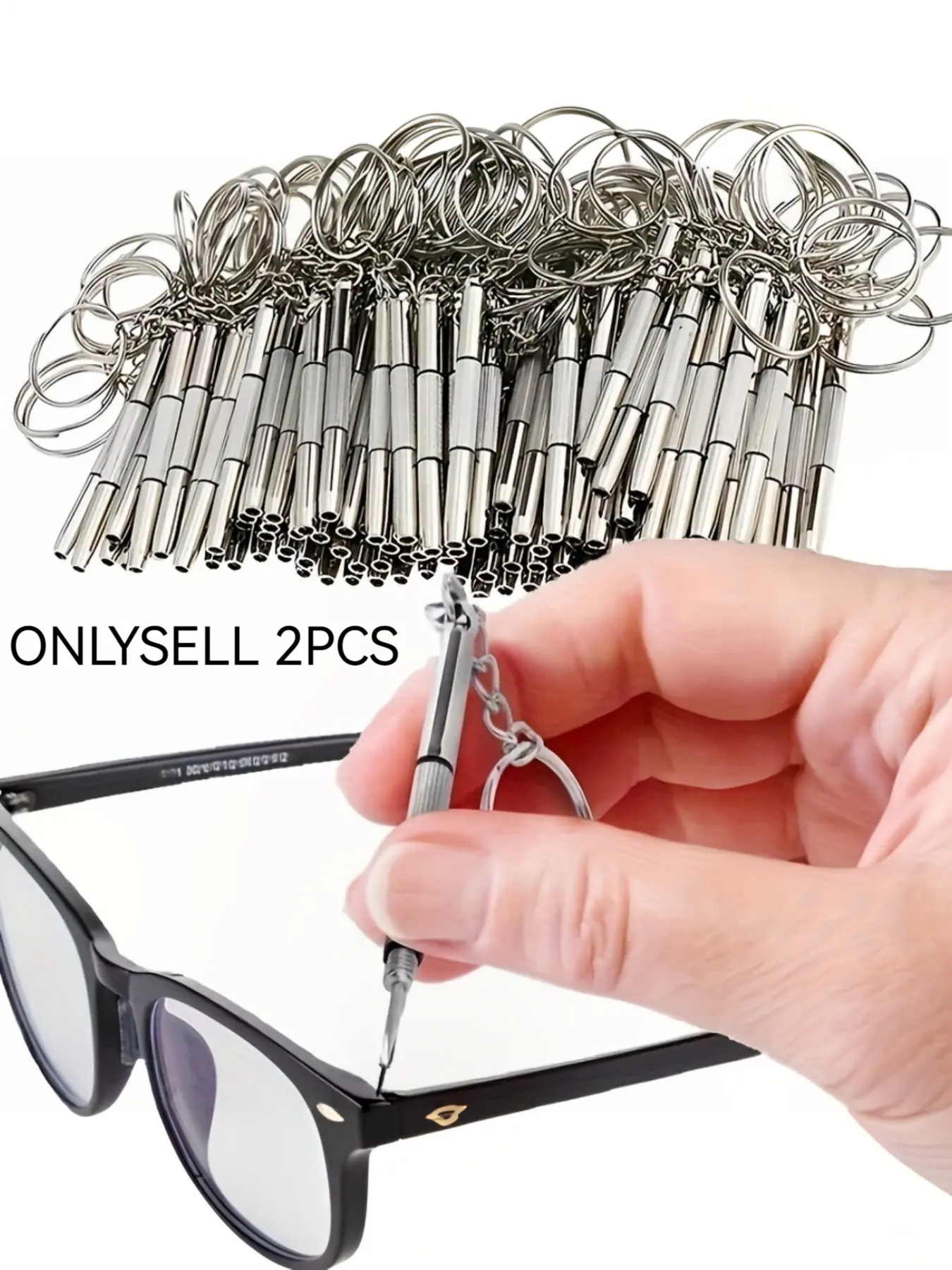 2-Piece Eyewear Repair Screwdrivers, Eyeglass Screwdrivers, Portable Mini Precision Tools, Durable Rust-Resistant, Easy to Use, Quick Fix for Loose Glasses