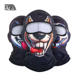Adorable Animal Head Cover Lightweight Breathable Sun Protection Dustproof Face Mask Unisex Party Fun Balaclava Hat Outdoor Sports Moisture Wicking