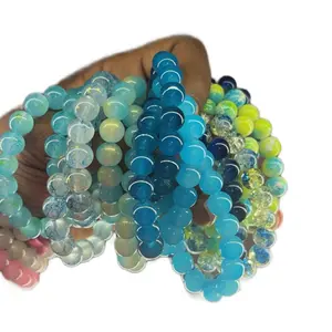 Blue Beaded Bracelet - Fashion Accessory for Women(1 bracelet not a set)