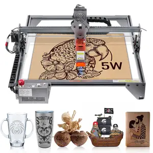 VEVOR Laser Engraver, Summervibes,Summervibes, 5W Output Laser Engraving Machine, 16.1" x 15.7" Large Working Area, 10000mm/min Movement Speed, Compressed Spot with Eye Protection, Laser Cutter for Wood, Metal, Acrylic