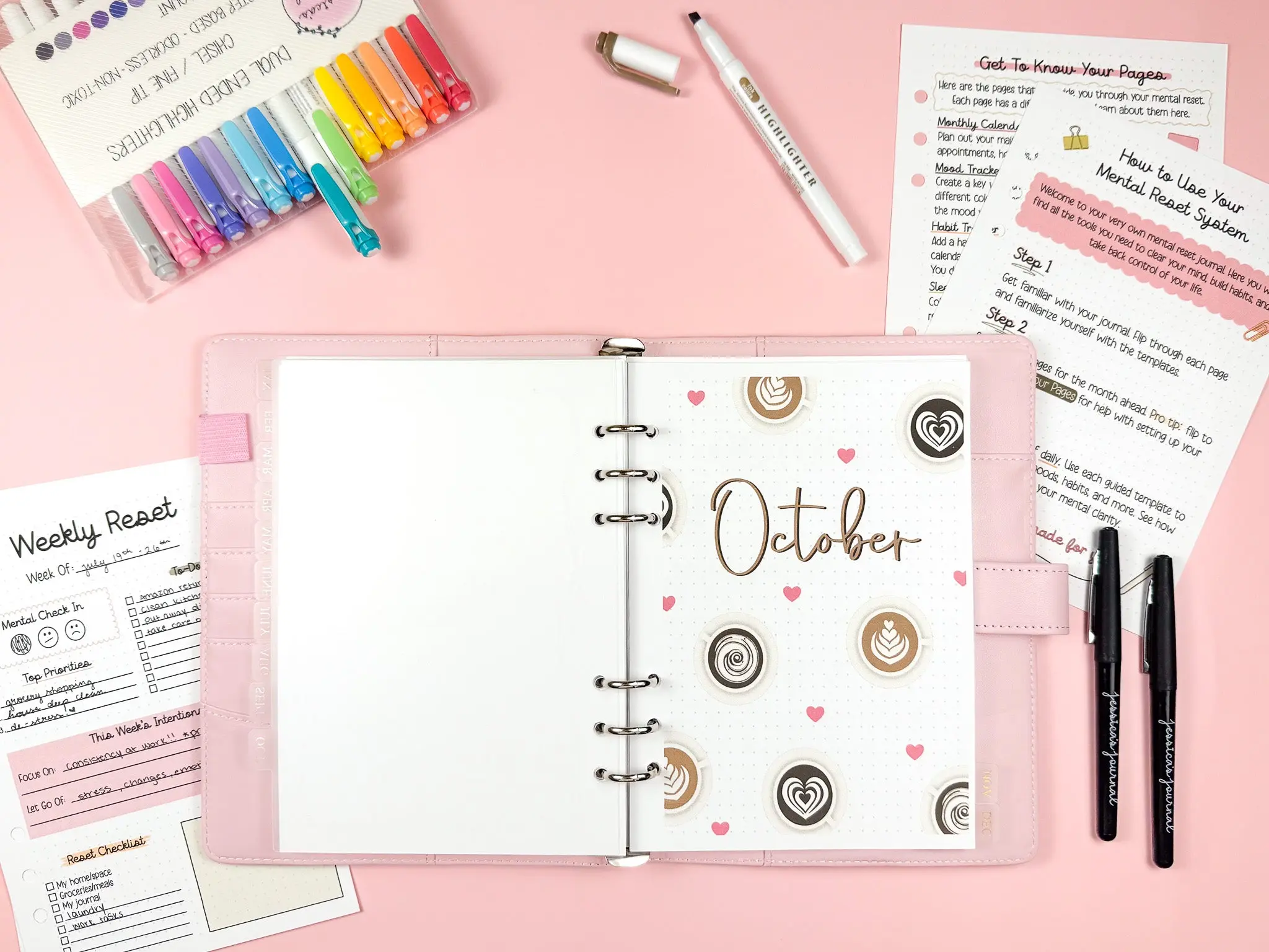 The Mental Reset Kit | Get Your Life Together, Stress Relief and Mindfulness Journal Set