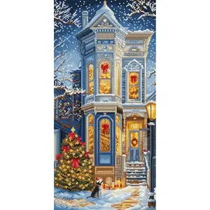 Wizardi Counted Cross-Stitch Kit - Victorian Christmas L9953 Letistitch