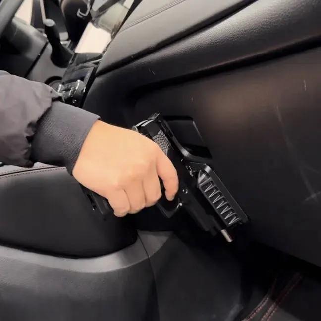 Gun Magnet Bracket Quick Draw Gun Magnetic Pistol Holster Hidden Car Applicable to multiple scenarios Adjustable Magnetic Car Gun Holster