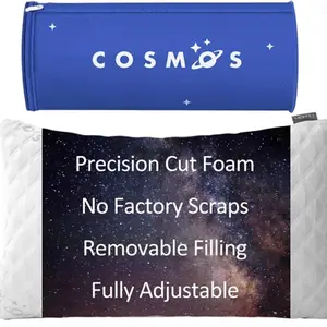 Queen Size Cooling Luxury Hotel Quality Bed Pillow with Adjustable Removable Precision-Cut Memory Foam for Side, Back, and Tummy Sleepers, Bamboo Cover Included